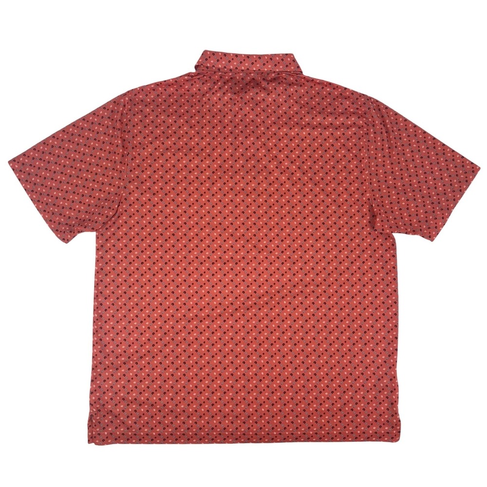 Nicklaus‎ Mens Golf Polo Shirt Coral Floral Pattern Large Eco Choice Performance - Picture 6 of 9
